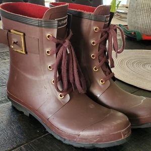 Hilfiger pull on rain boots